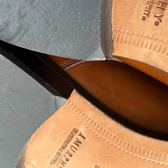 Johnston and Murphy British Tan Leather Brown Oxford Lace Up Dress Shoes 13M
