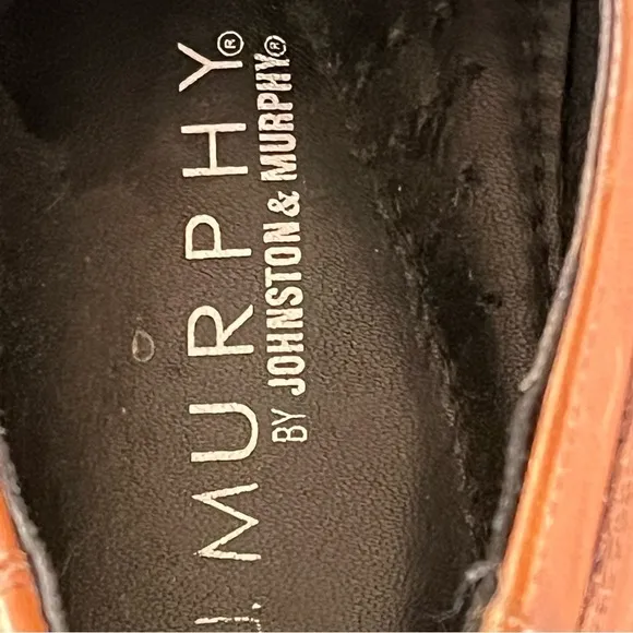 Johnston and Murphy British Tan Leather Brown Oxford Lace Up Dress Shoes 13M