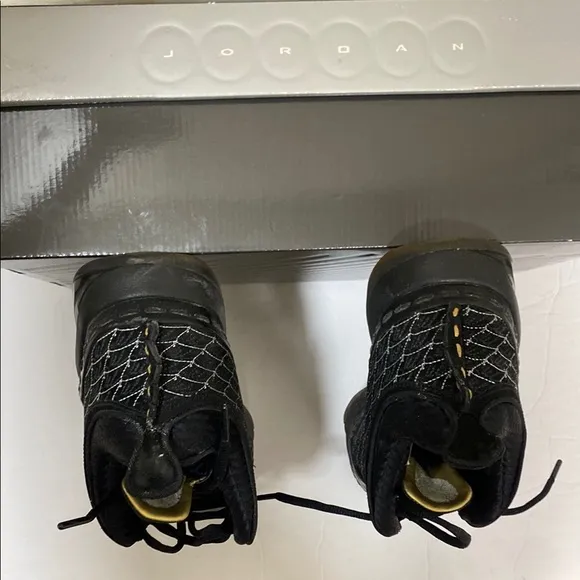 Jordan Black and Gray Athletic Shoes with Sleek Design