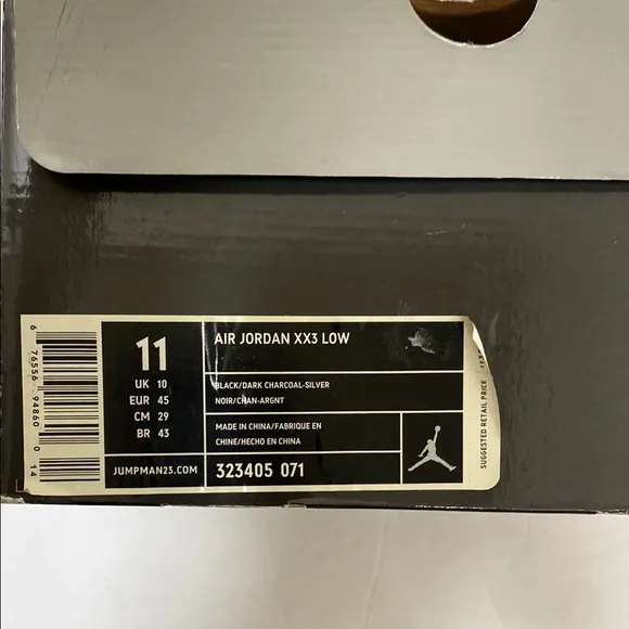 Jordan Black and Gray Athletic Shoes with Sleek Design