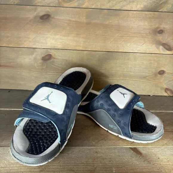 jordan hyrdo 13 mens size 12 shoes blue basketball slide sandals
