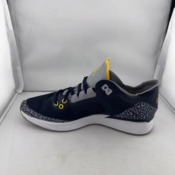 Jordan Trainer ST Michigan PE AV1200-401 Men’s 8 Navy Maize Elephant Shoes Rare