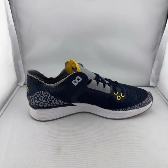 Jordan Trainer ST Michigan PE AV1200-401 Men’s 8 Navy Maize Elephant Shoes Rare