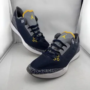 Jordan Trainer ST Michigan PE AV1200-401 Men’s 8 Navy Maize Elephant Shoes Rare