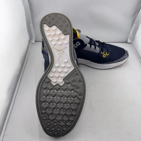 Jordan Trainer ST Michigan PE AV1200-401 Men’s 8 Navy Maize Elephant Shoes Rare