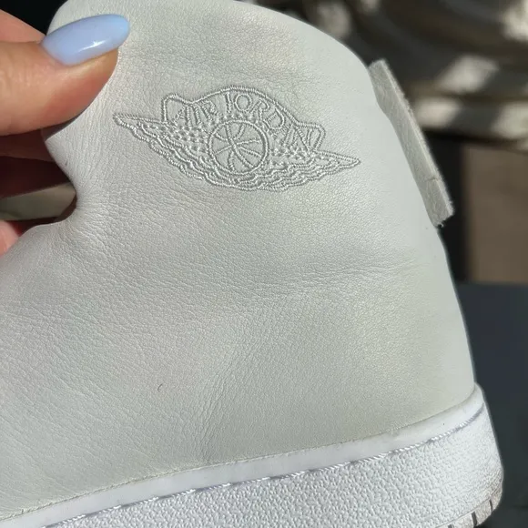 Jordan White and Gray High-Top Sneakers Modern Design