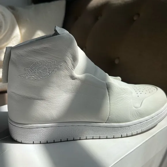 Jordan White and Gray High-Top Sneakers Modern Design