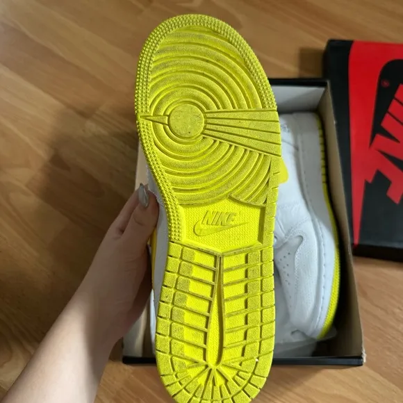 Jordan  White and Yellow Sneakers