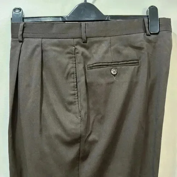 Joseph A Banks Men’s Pleated Wool Dress Pants 36 Regular