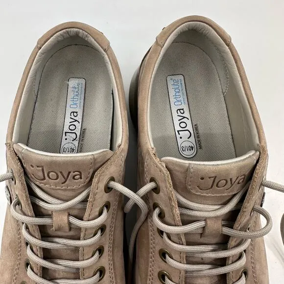 Joya WMNS Paris II Comfort Walking Shoe Teak tan Color US Sz 9 Lace-Up Ortholite