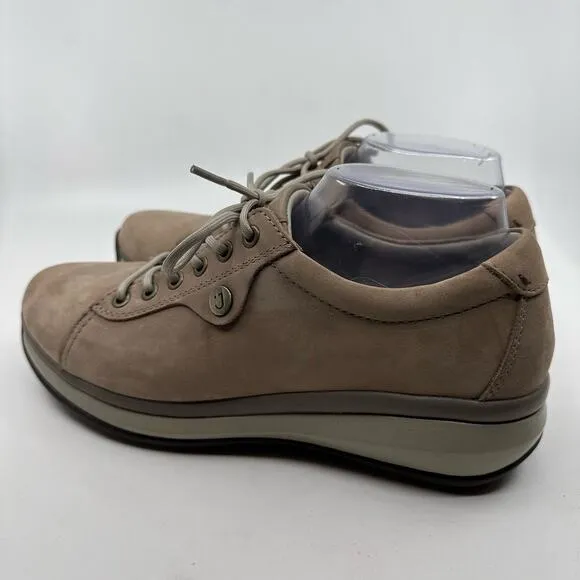 Joya WMNS Paris II Comfort Walking Shoe Teak tan Color US Sz 9 Lace-Up Ortholite