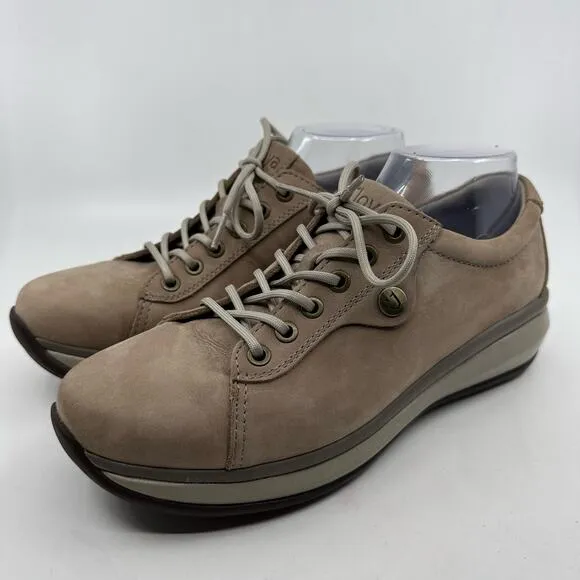 Joya WMNS Paris II Comfort Walking Shoe Teak tan Color US Sz 9 Lace-Up Ortholite