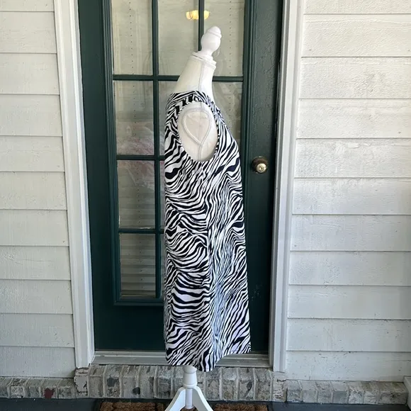 Jude Connally NWT Beth Zebra Print Sleeveless Dress size XL