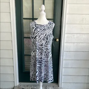 Jude Connally NWT Beth Zebra Print Sleeveless Dress size XL
