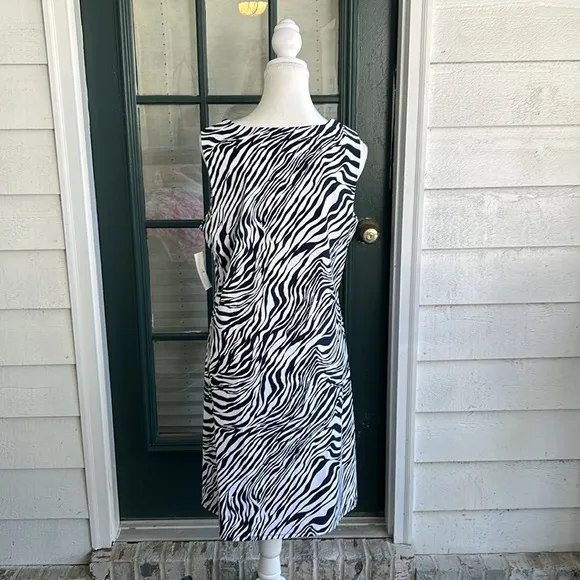 Jude Connally NWT Beth Zebra Print Sleeveless Dress size XL