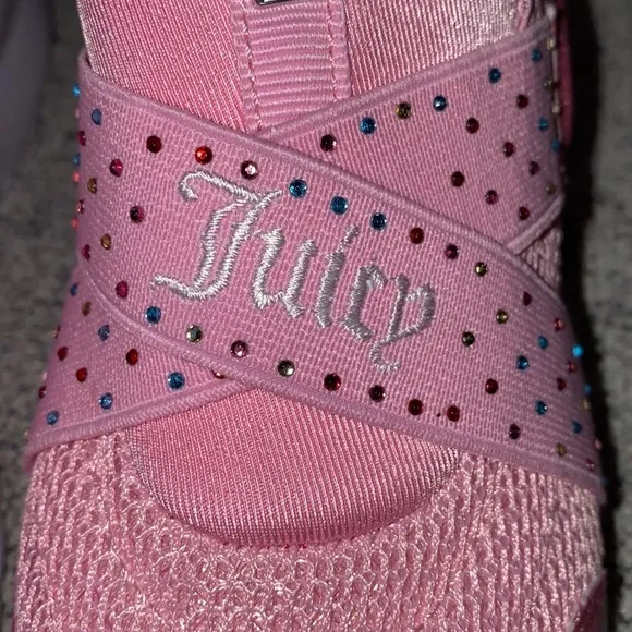Juicy Couture Kids Sneakers Double Strap Casual Athletic Shoes