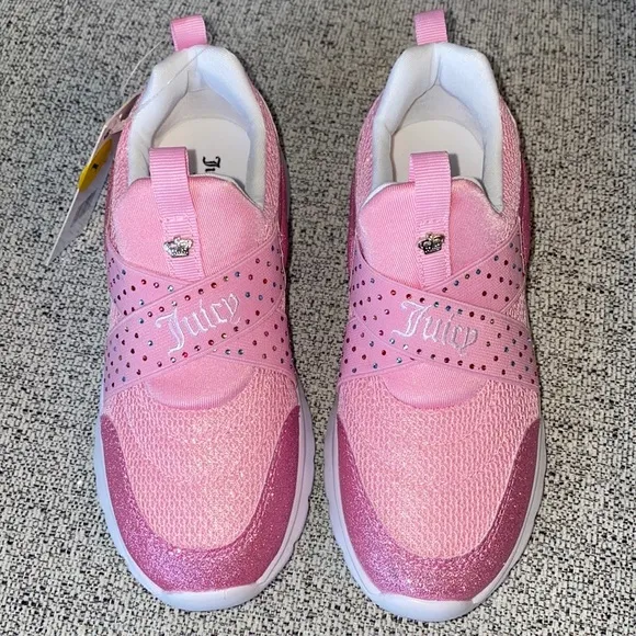 Juicy Couture Kids Sneakers Double Strap Casual Athletic Shoes