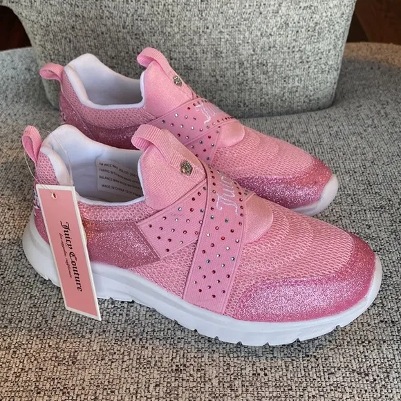 Juicy Couture Kids Sneakers Double Strap Casual Athletic Shoes
