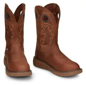 Justin‎ Mens Stampede Rush Waterproof Work Boot Brown SE4470 Size 9 D