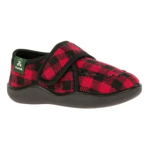 Kamik Cozylodge HK9004-REB Slippers Little Kid 5 Red Plaid Moc Toe Shoes KHD794