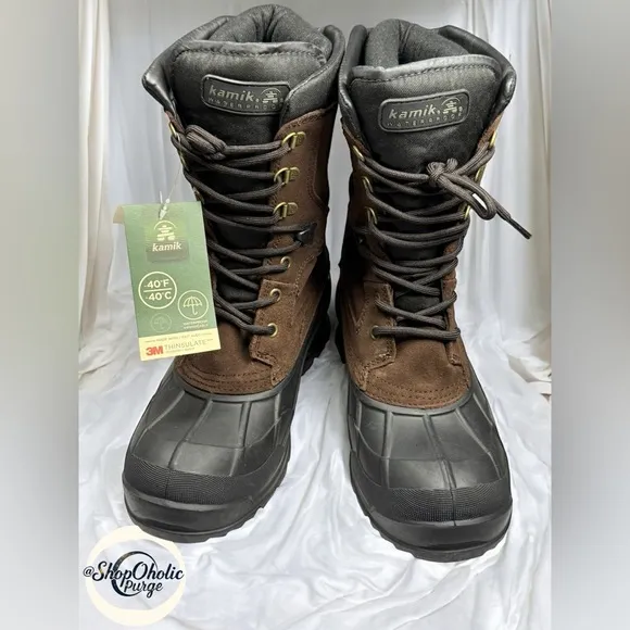 Kamik Nation Plus Winter Snow Boots Men’s 9 NWT Waterproof -40°Foots