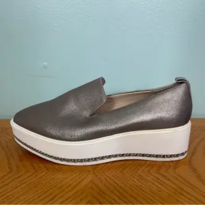Karl Lagerfeld Paris Brea Leather Platform Loafers Sip On Shoes Size 8 Platform