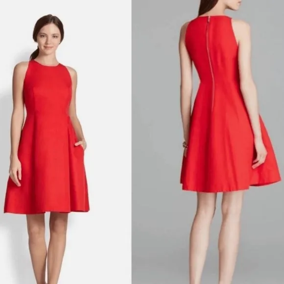 Kate Spade Red Sleeveless Classic Dress