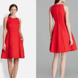 Kate Spade Red Sleeveless Classic Dress