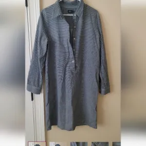 Kate Spade Saturday Dark Blue Denim White Striped Long Sleeve Shirtdress