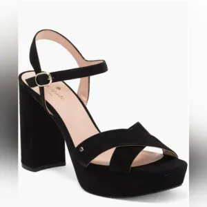 Kate Spade Delia Black Platform Sandals Size 10