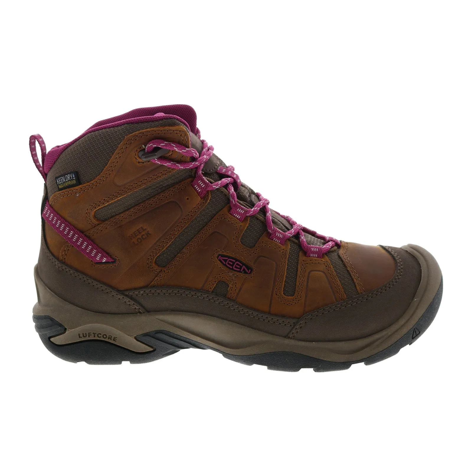 Keen Circadia Mid Waterproof 1026765 Womens Brown Leather Hiking Boots