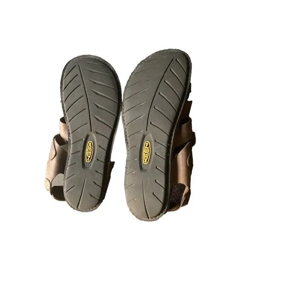Keen Men's Brown Leather Fisherman Sandals Shoes Buckle Size 8.5 Very Good