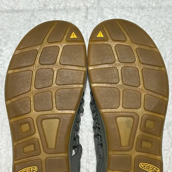 KEEN Mens Uneek Paracord String Grey Casual Canvas Slingback Sandals SZ 9.5