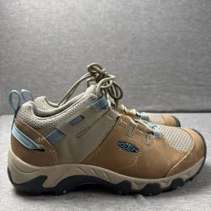 Keen Steens Vent Timberwolf Tan Atlantic Blue Hiking Shoes 1022752 Women’s Sz 11