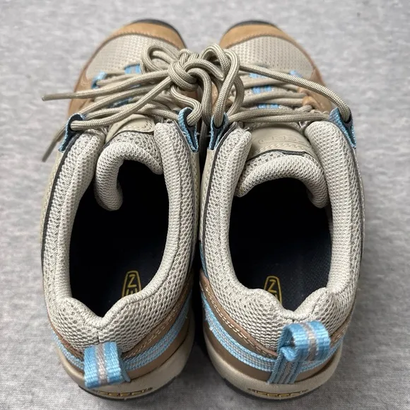 Keen Steens Vent Timberwolf Tan Atlantic Blue Hiking Shoes 1022752 Women’s Sz 11