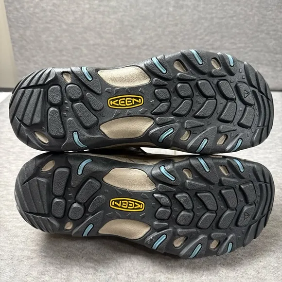 Keen Steens Vent Timberwolf Tan Atlantic Blue Hiking Shoes 1022752 Women’s Sz 11