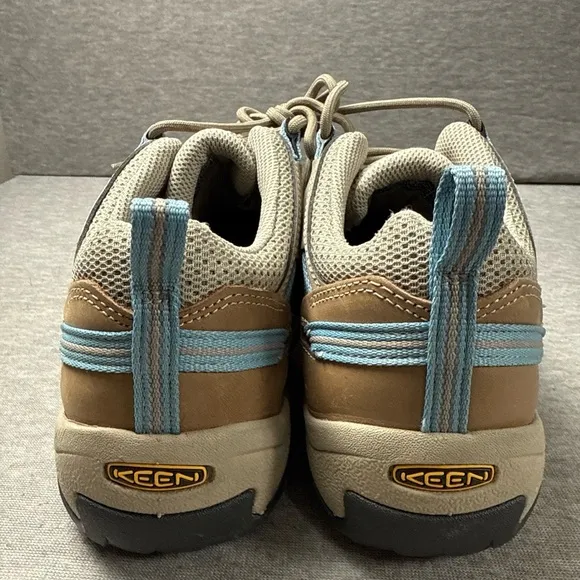 Keen Steens Vent Timberwolf Tan Atlantic Blue Hiking Shoes 1022752 Women’s Sz 11