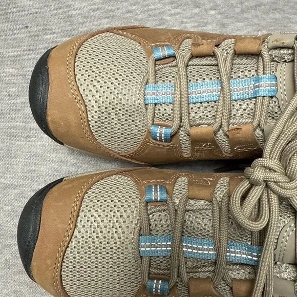 Keen Steens Vent Timberwolf Tan Atlantic Blue Hiking Shoes 1022752 Women’s Sz 11