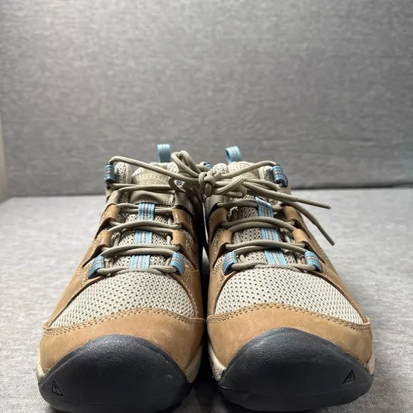 Keen Steens Vent Timberwolf Tan Atlantic Blue Hiking Shoes 1022752 Women’s Sz 11
