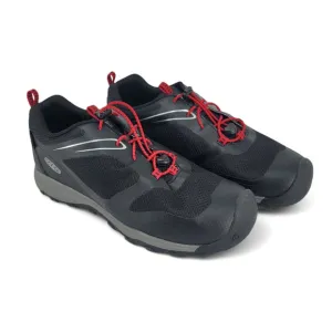 KEEN Wanduro Low Waterproof Hiking Shoes Black/Red Boys Size 7 39 EU