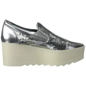 Kendall &amp; Kylie Tanya Silver Sequin‎ Platform Shoes