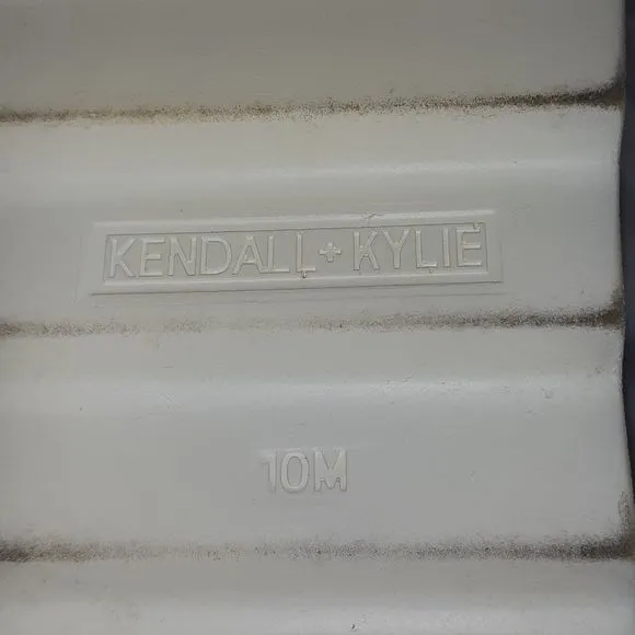Kendall &amp; Kylie Tanya Silver Sequin‎ Platform Shoes