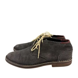 Kenneth Cole Mens Oxford Shoes 12 M Desert Wind Grey Suede Leather Lace Up