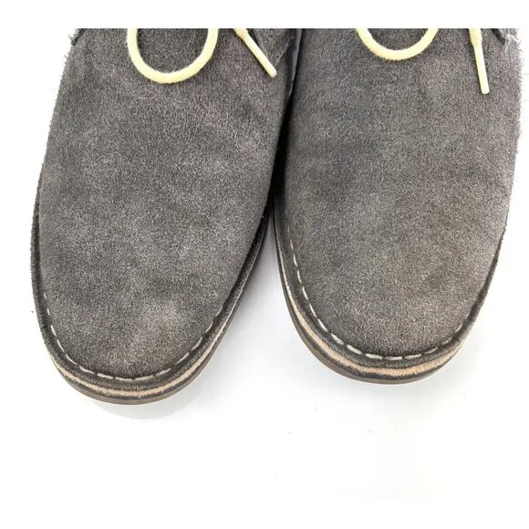 Kenneth Cole Mens Oxford Shoes 12 M Desert Wind Grey Suede Leather Lace Up