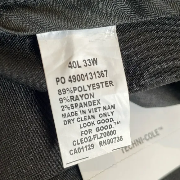Kenneth Cole Reaction Men's Modern Fit Black Tuxedo Striped Dress Suit Pants