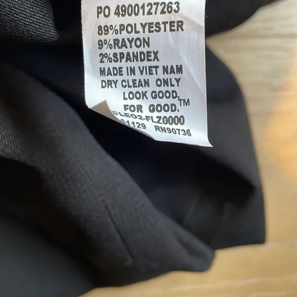 Kenneth Cole Reaction Men's Modern Fit Black Tuxedo Striped Dress Suit Pants