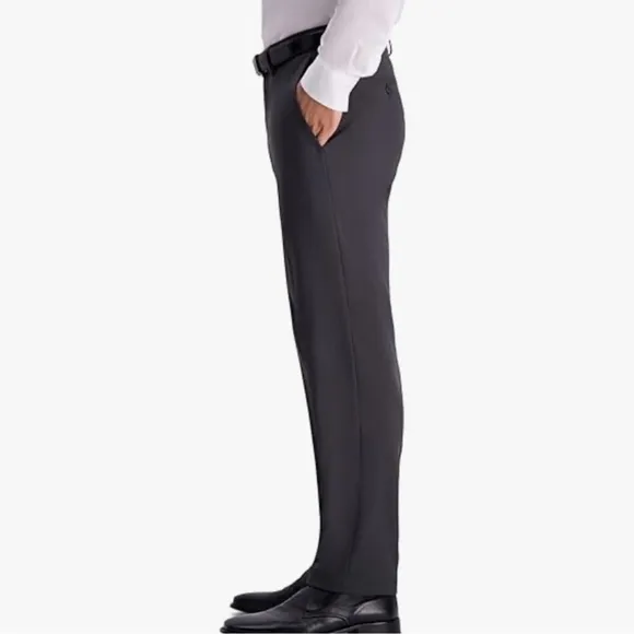Kenneth Cole Reaction Men’s Modern Fit Grey Mini Check Suit Dress Pants 34Wx32L