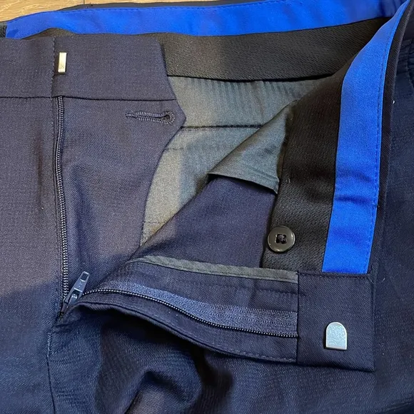Kenneth Cole Reaction Men’s Navy Blue Modern Fit Suit Dress Pants 38Wx29L