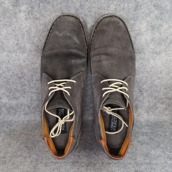 Kenneth Cole Shoes Mens 10 Oxford Desert Boot Classic Suede Dress Comfort Grey