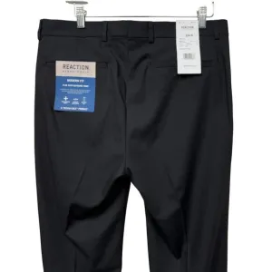 Kenneth Techni Cole Reaction Modern Fit Flat Front Dress Pants Black 34x32 NWT